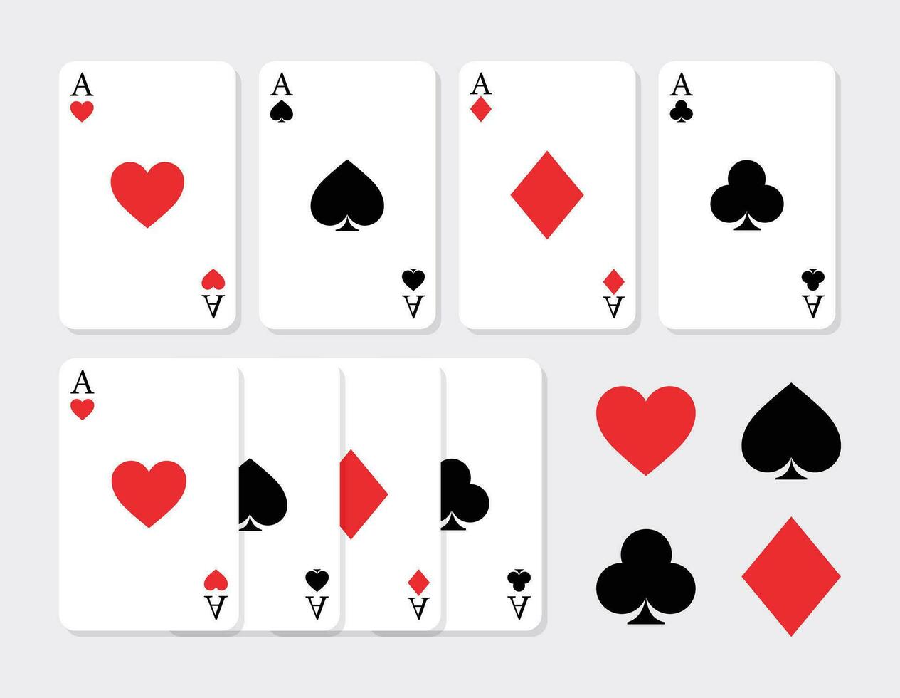 abstract vector casino spelen kaarten van diamanten, harten, Clubs, schoppen ontwerp sjabloon