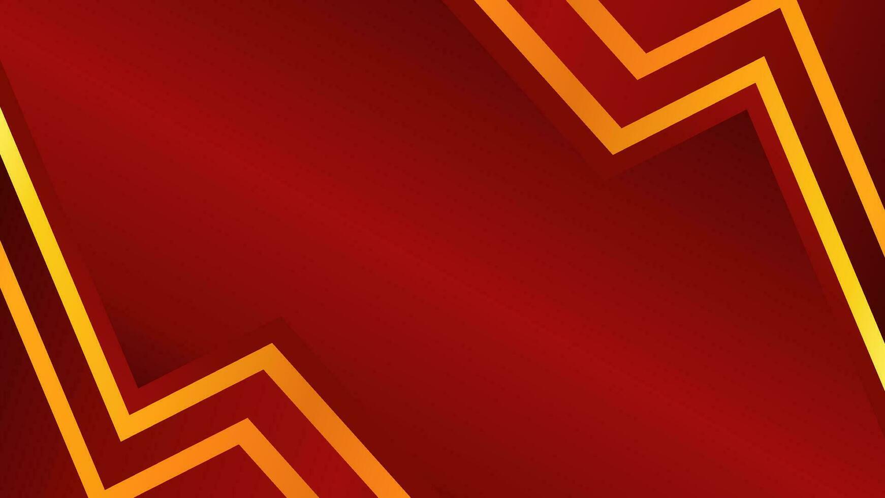 abstract 3d goud rood lint Aan rood achtergrond. rood luxe achtergrond met gouden lijn. luxe achtergrond met gouden lijn decoratie. vector