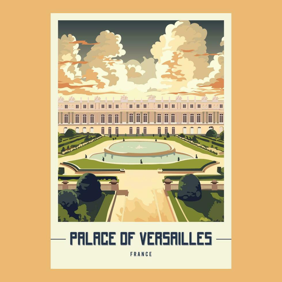 paleis van Versailles reizen poster vector