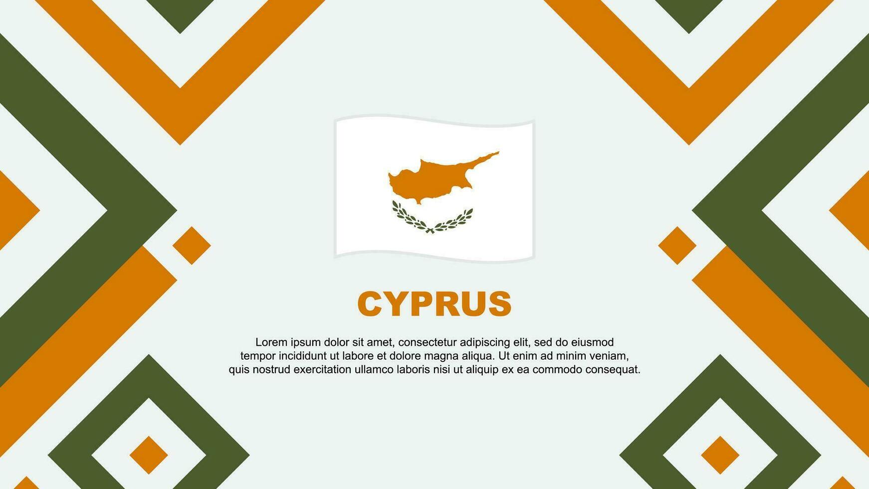 Cyprus vlag abstract achtergrond ontwerp sjabloon. Cyprus onafhankelijkheid dag banier behang vector illustratie. Cyprus sjabloon