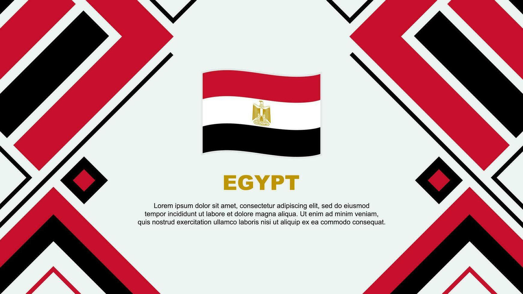 Egypte vlag abstract achtergrond ontwerp sjabloon. Egypte onafhankelijkheid dag banier behang vector illustratie. Egypte vlag