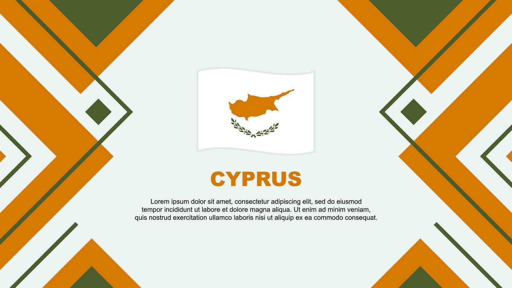 Cyprus vlag abstract achtergrond ontwerp sjabloon. Cyprus onafhankelijkheid dag banier behang vector illustratie. Cyprus illustratie