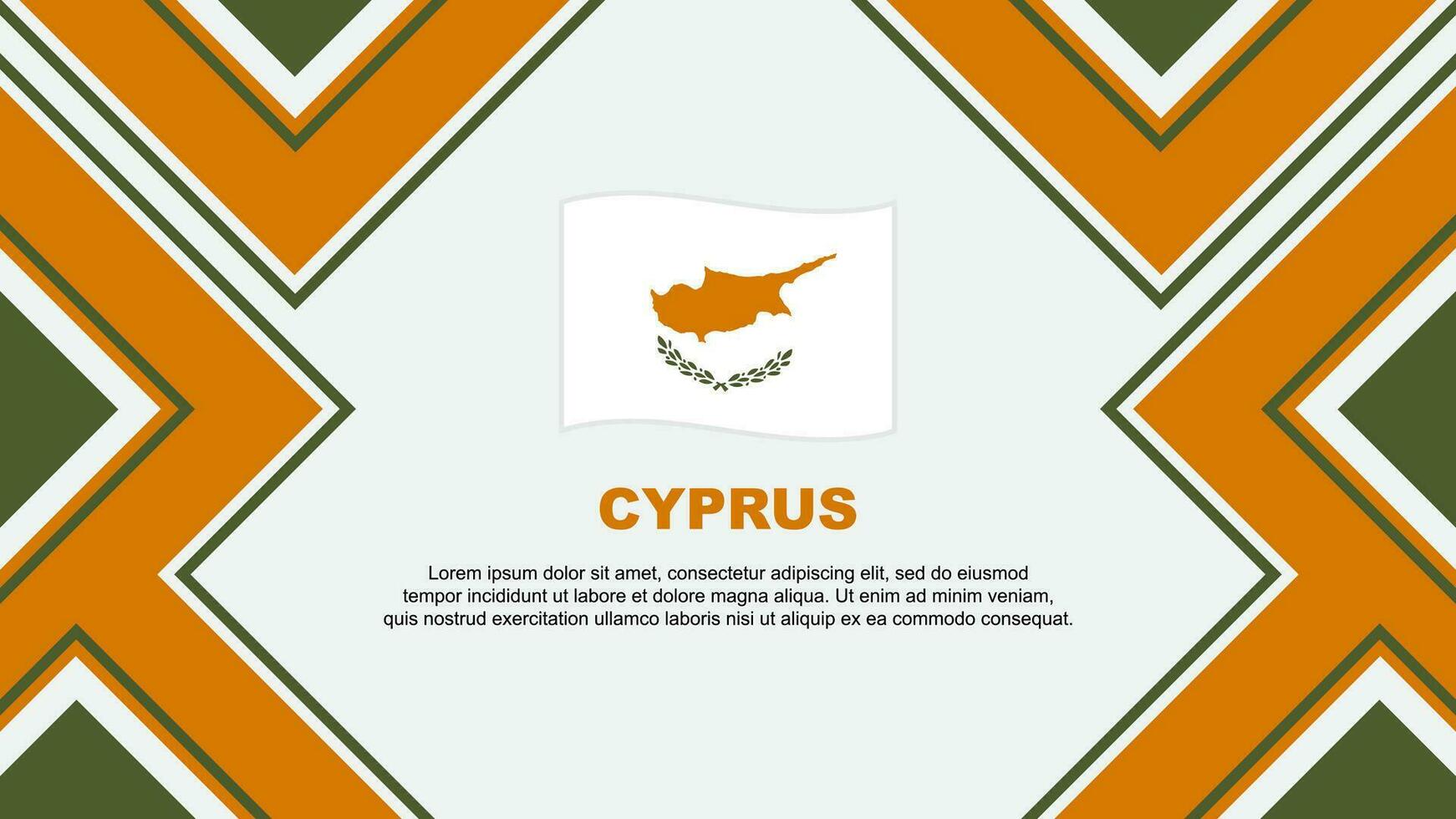 Cyprus vlag abstract achtergrond ontwerp sjabloon. Cyprus onafhankelijkheid dag banier behang vector illustratie. Cyprus vector