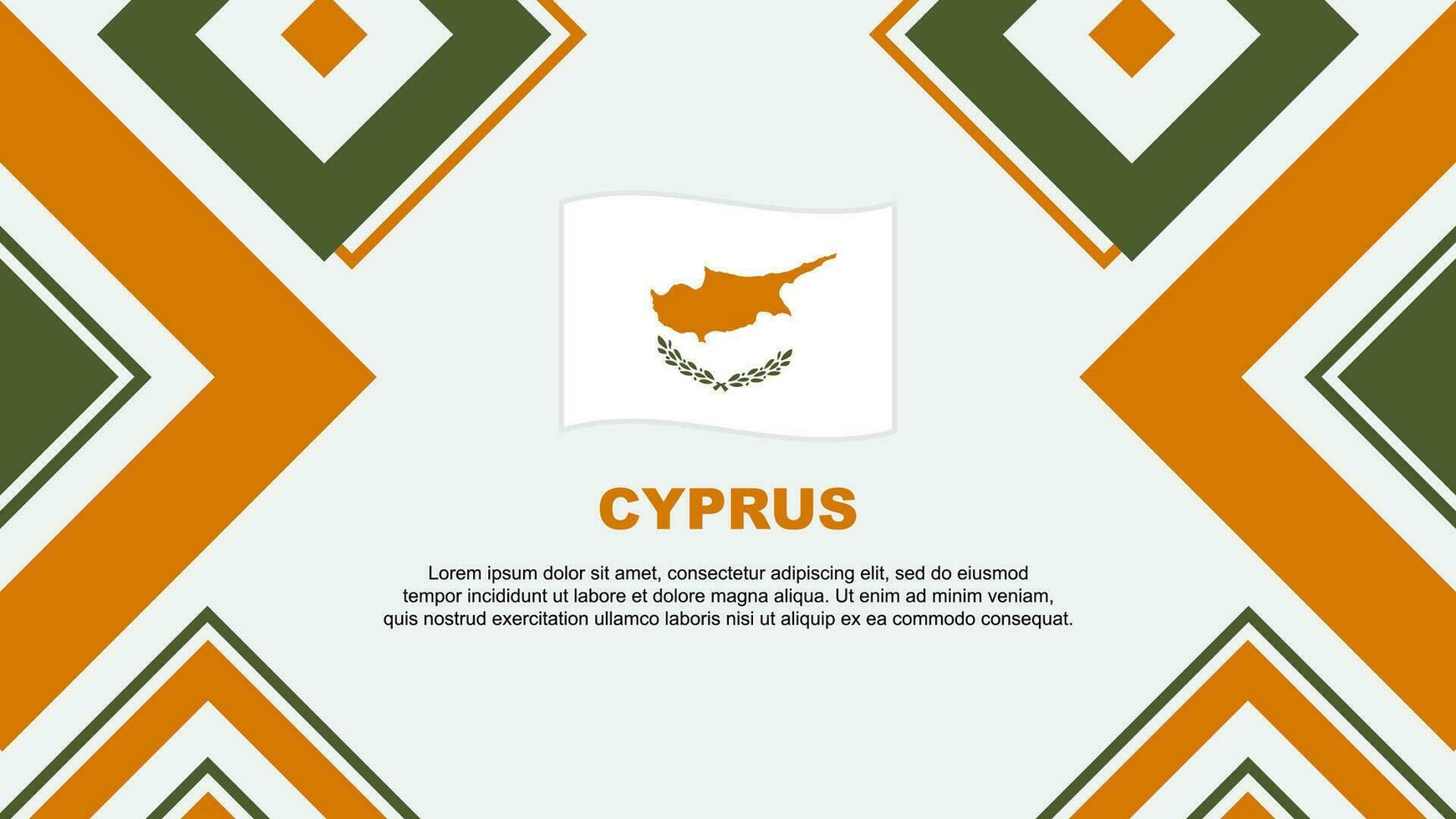 Cyprus vlag abstract achtergrond ontwerp sjabloon. Cyprus onafhankelijkheid dag banier behang vector illustratie. Cyprus onafhankelijkheid dag