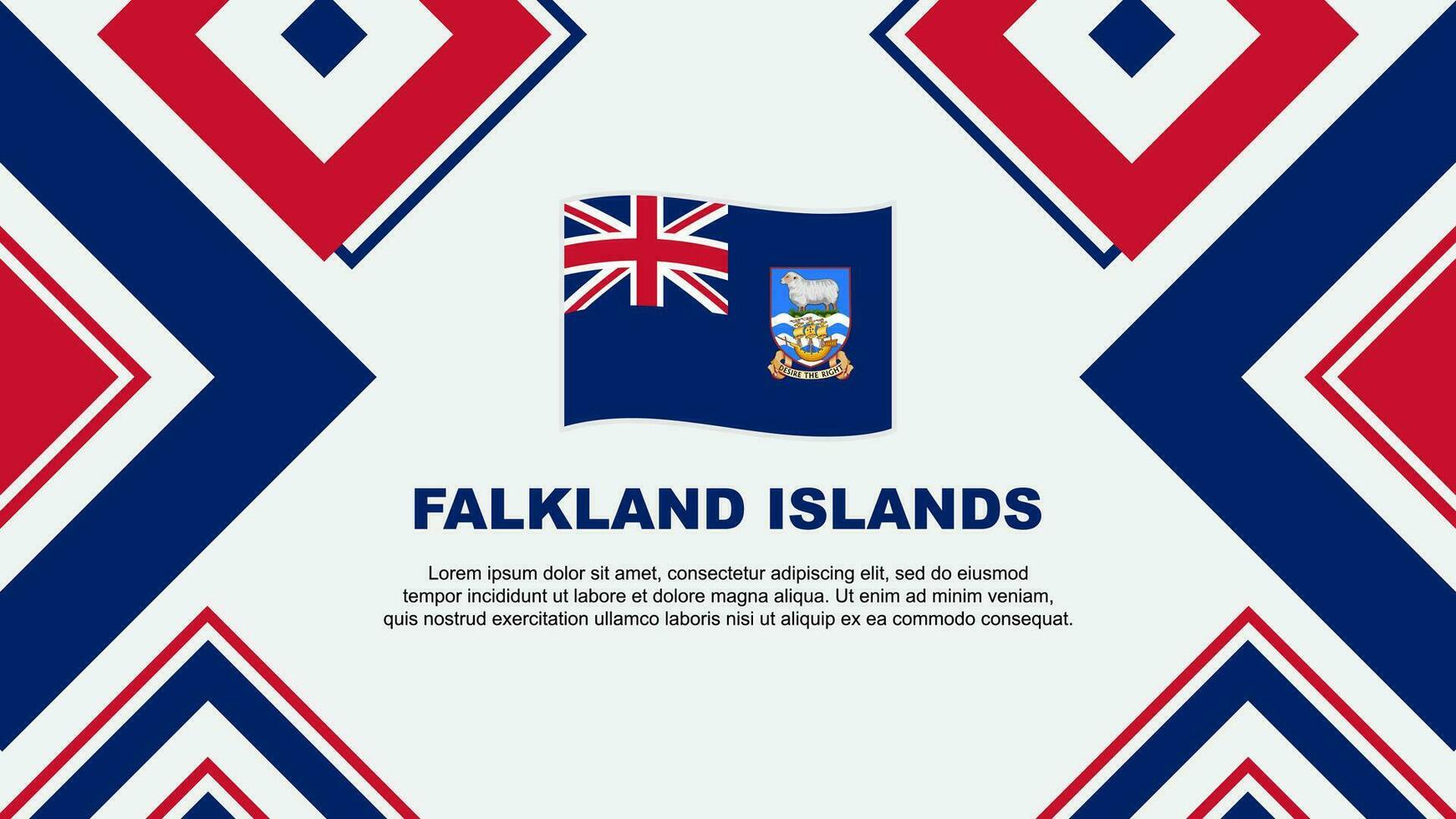 Falkland eilanden vlag abstract achtergrond ontwerp sjabloon. Falkland eilanden onafhankelijkheid dag banier behang vector illustratie. Falkland eilanden onafhankelijkheid dag