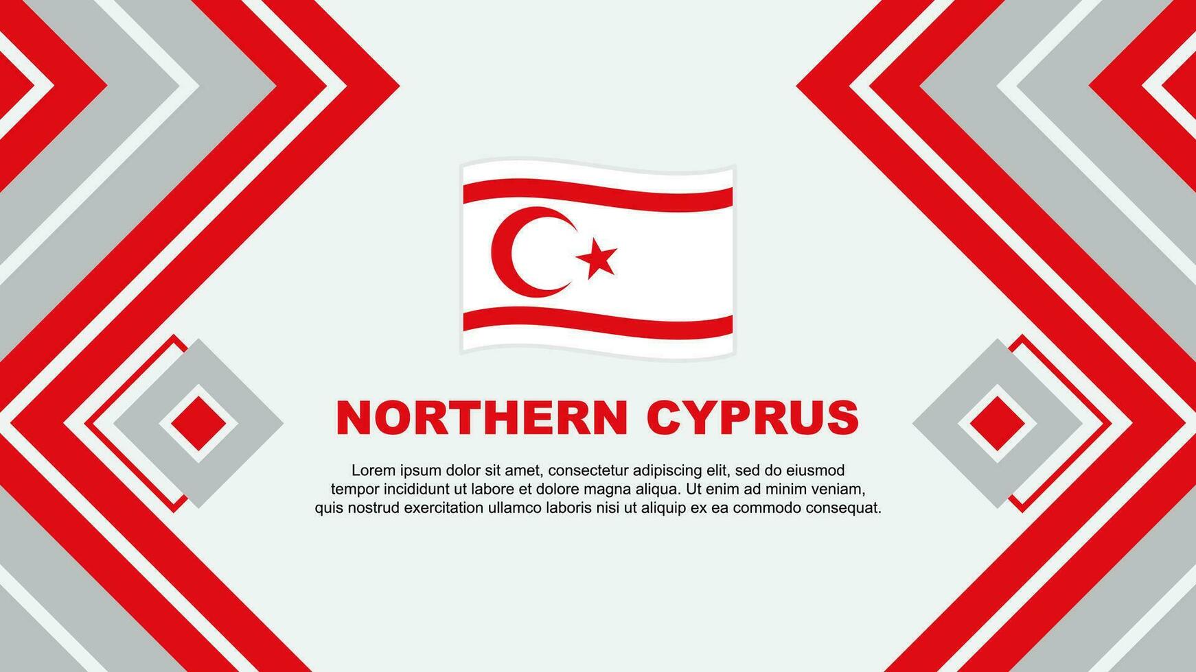 noordelijk Cyprus vlag abstract achtergrond ontwerp sjabloon. noordelijk Cyprus onafhankelijkheid dag banier behang vector illustratie. noordelijk Cyprus ontwerp