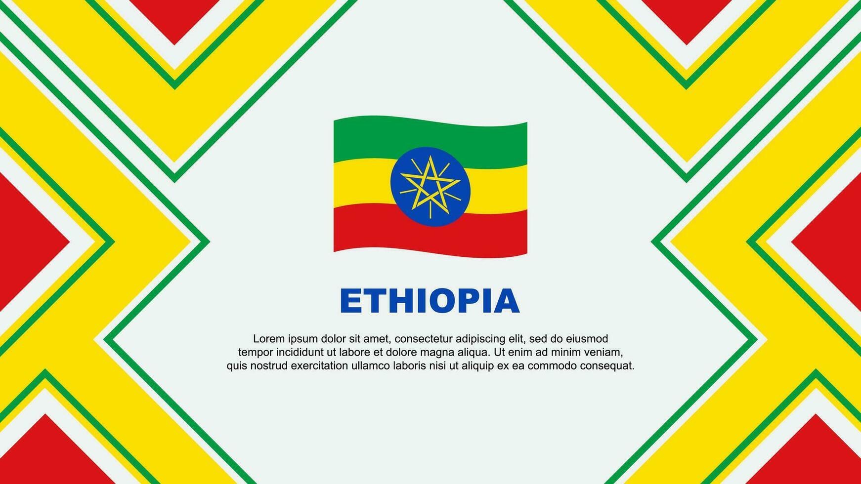 Ethiopië vlag abstract achtergrond ontwerp sjabloon. Ethiopië onafhankelijkheid dag banier behang vector illustratie. Ethiopië vector