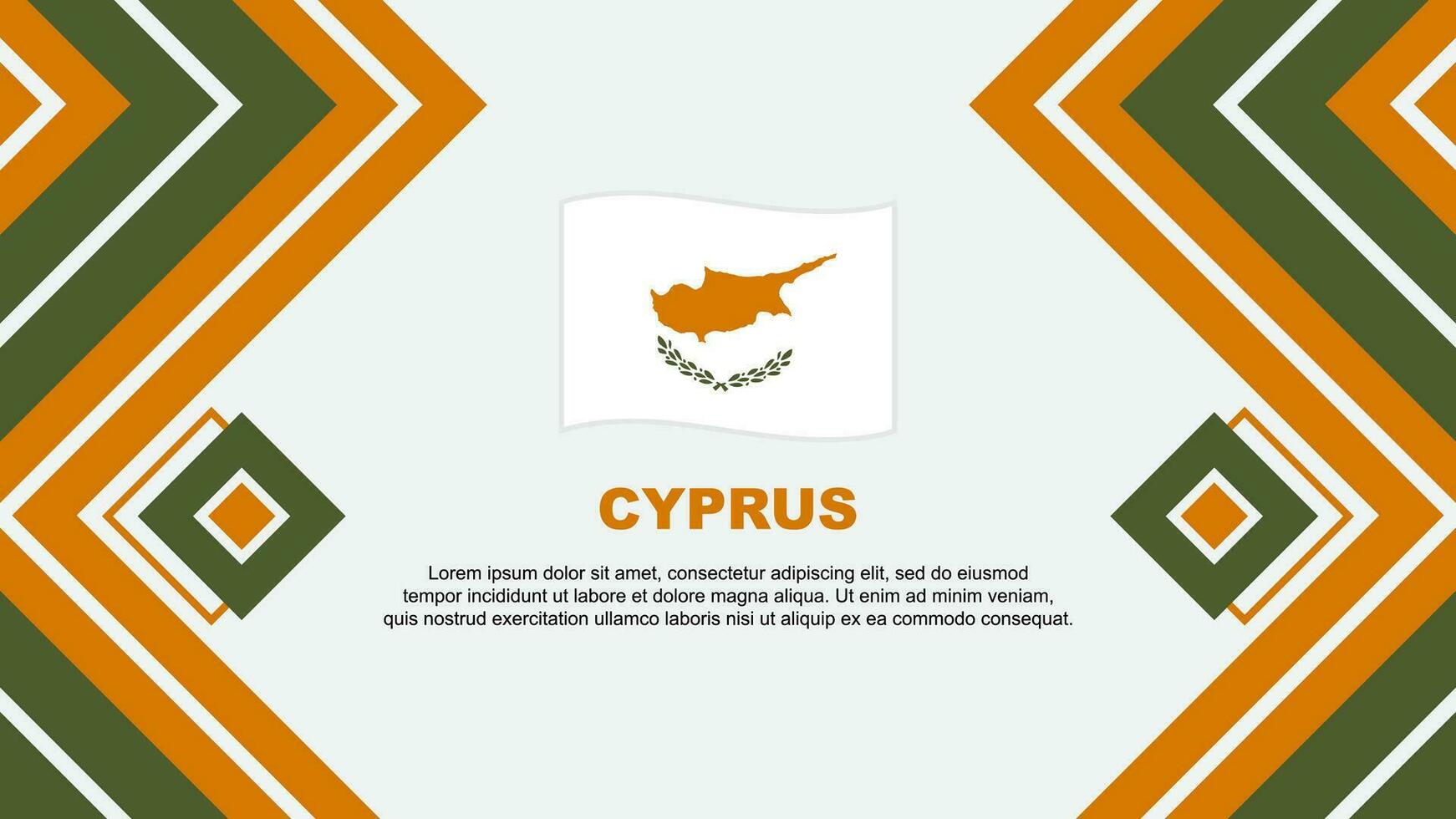 Cyprus vlag abstract achtergrond ontwerp sjabloon. Cyprus onafhankelijkheid dag banier behang vector illustratie. Cyprus ontwerp