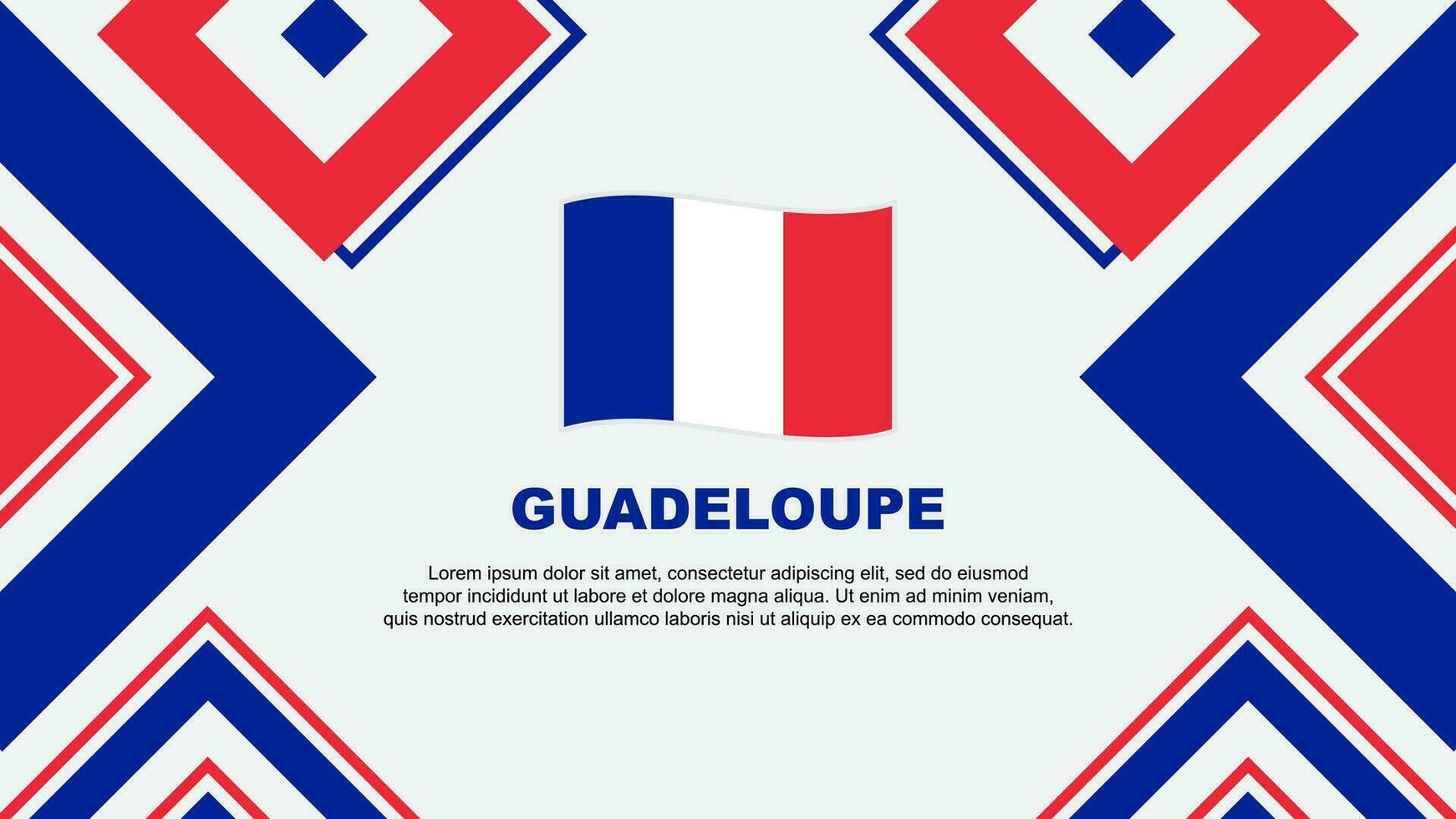 Guadeloupe vlag abstract achtergrond ontwerp sjabloon. Guadeloupe onafhankelijkheid dag banier behang vector illustratie. onafhankelijkheid dag