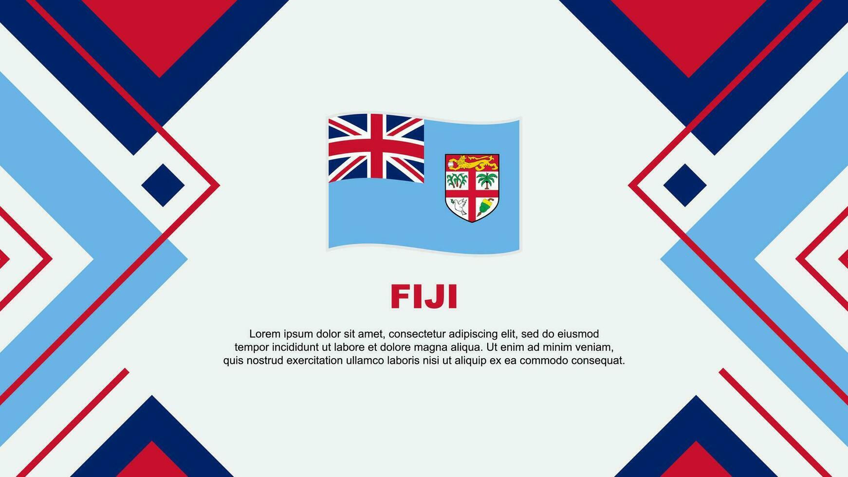 fiji vlag abstract achtergrond ontwerp sjabloon. fiji onafhankelijkheid dag banier behang vector illustratie. fiji illustratie