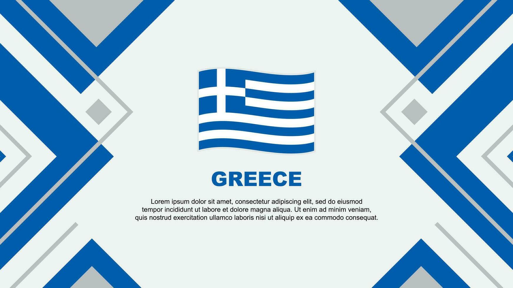Griekenland vlag abstract achtergrond ontwerp sjabloon. Griekenland onafhankelijkheid dag banier behang vector illustratie. Griekenland illustratie
