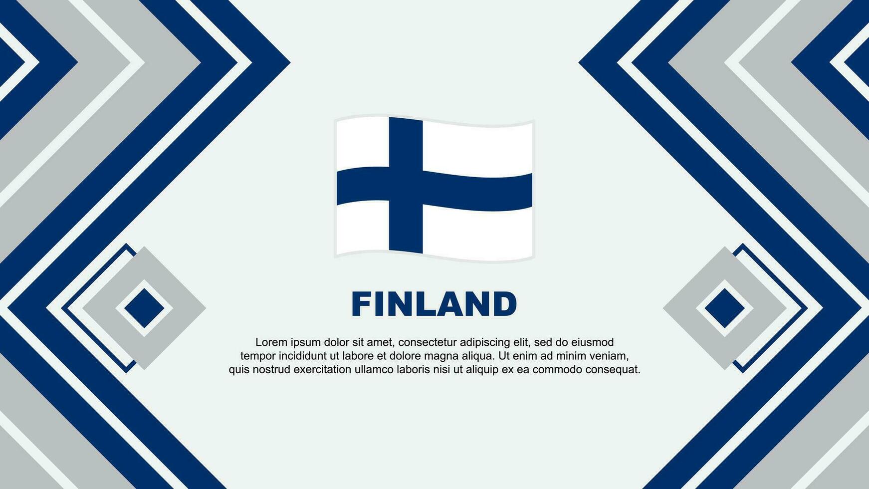 Finland vlag abstract achtergrond ontwerp sjabloon. Finland onafhankelijkheid dag banier behang vector illustratie. Finland ontwerp