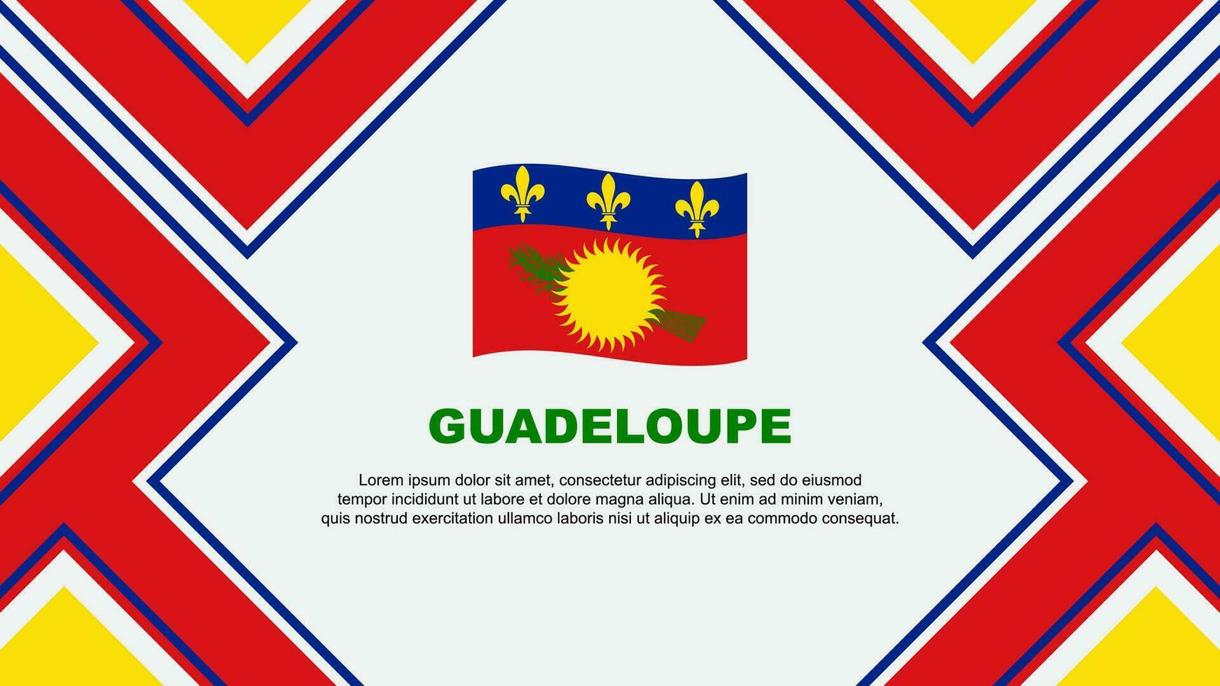 Guadeloupe vlag abstract achtergrond ontwerp sjabloon. Guadeloupe onafhankelijkheid dag banier behang vector illustratie. Guadeloupe vector