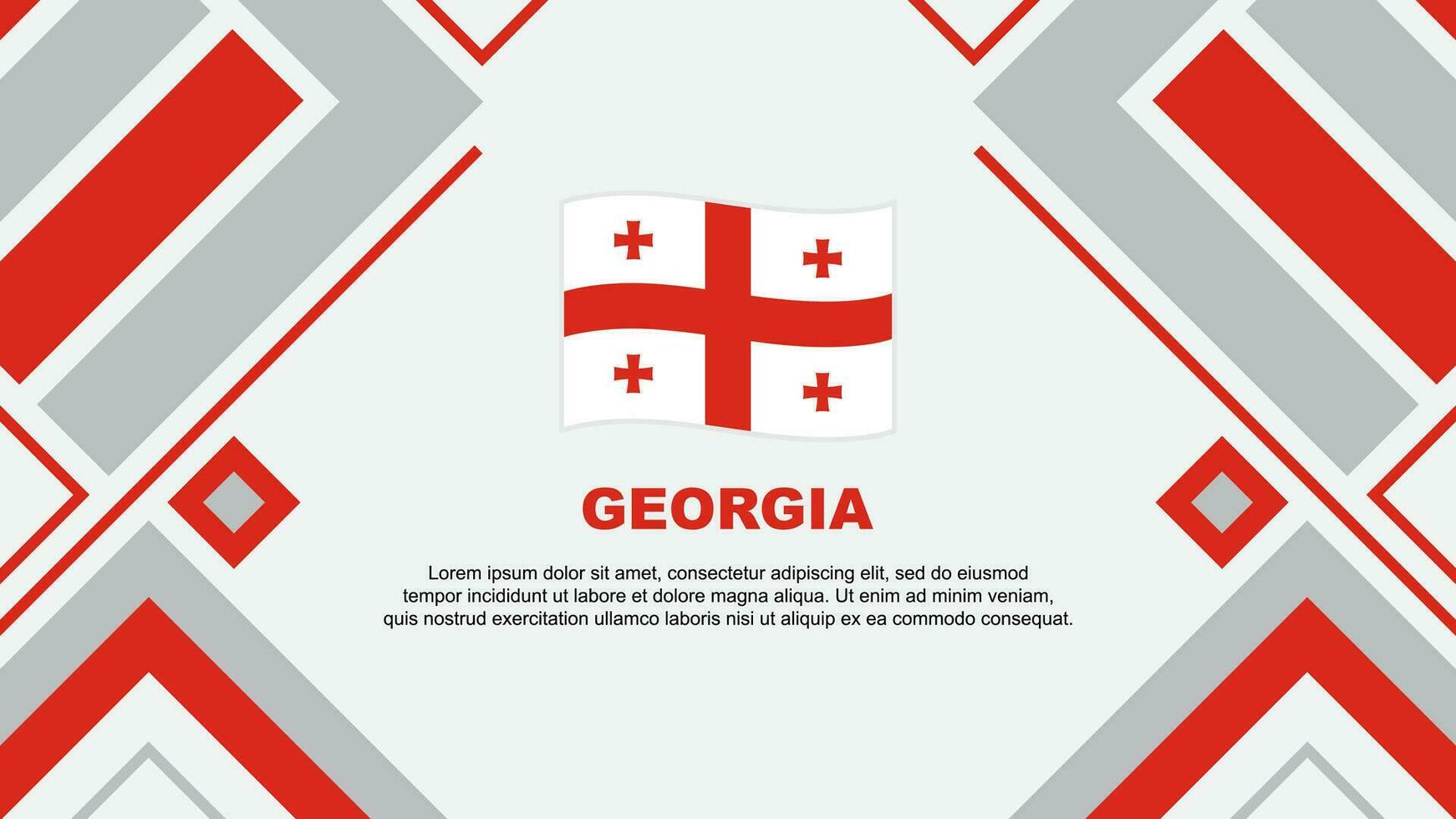 Georgië vlag abstract achtergrond ontwerp sjabloon. Georgië onafhankelijkheid dag banier behang vector illustratie. Georgië vlag