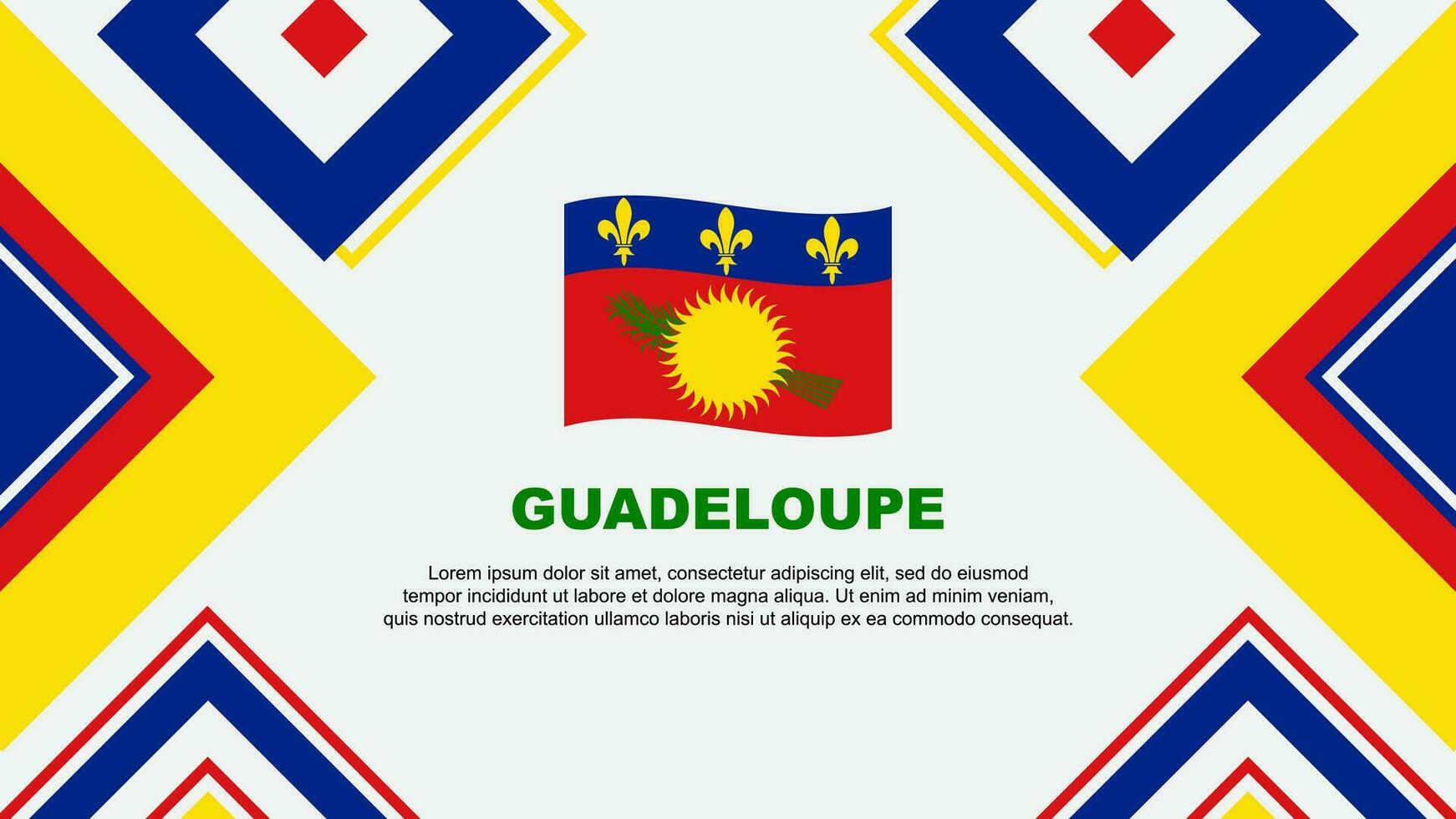 Guadeloupe vlag abstract achtergrond ontwerp sjabloon. Guadeloupe onafhankelijkheid dag banier behang vector illustratie. Guadeloupe onafhankelijkheid dag