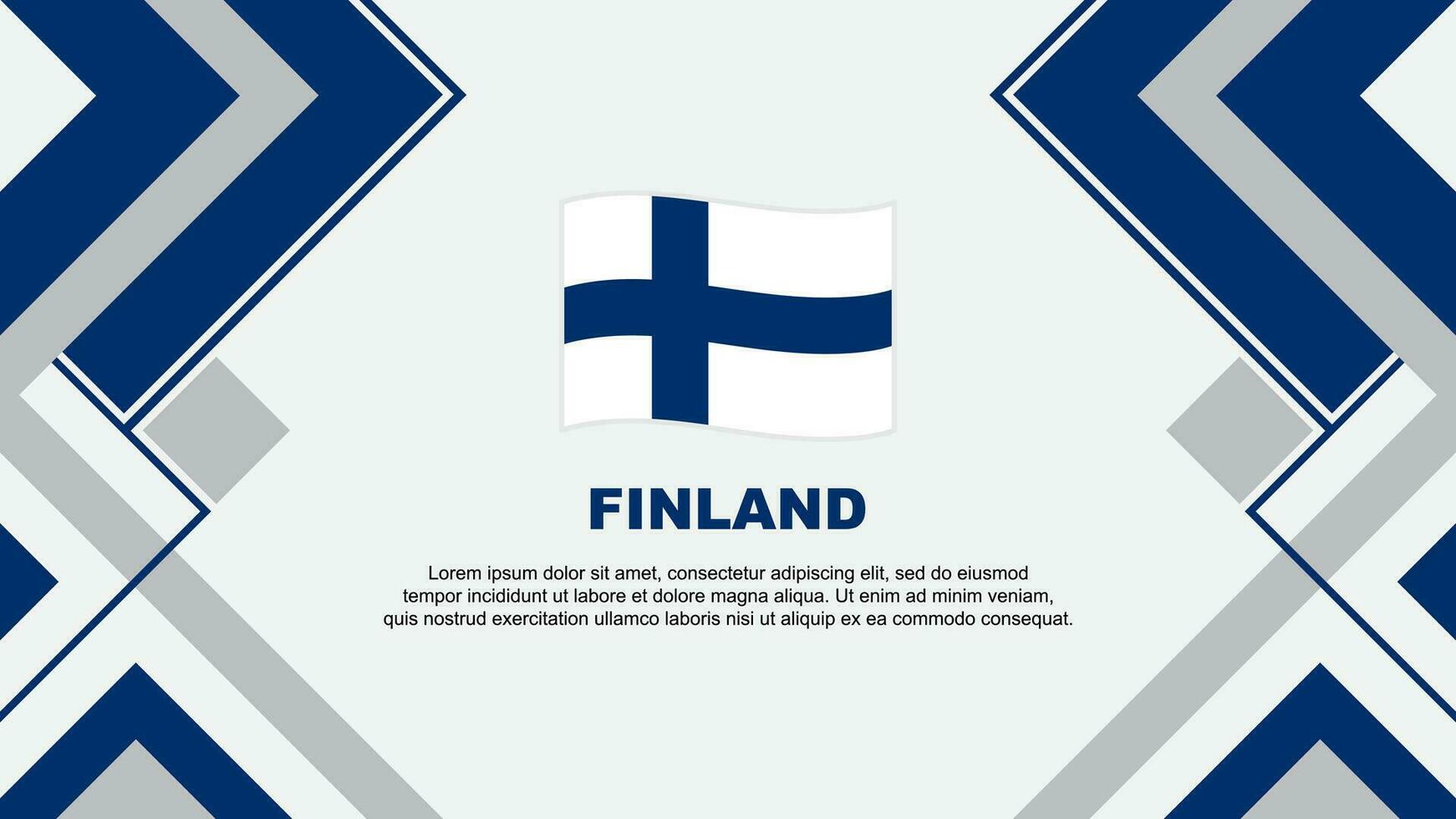 Finland vlag abstract achtergrond ontwerp sjabloon. Finland onafhankelijkheid dag banier behang vector illustratie. Finland banier