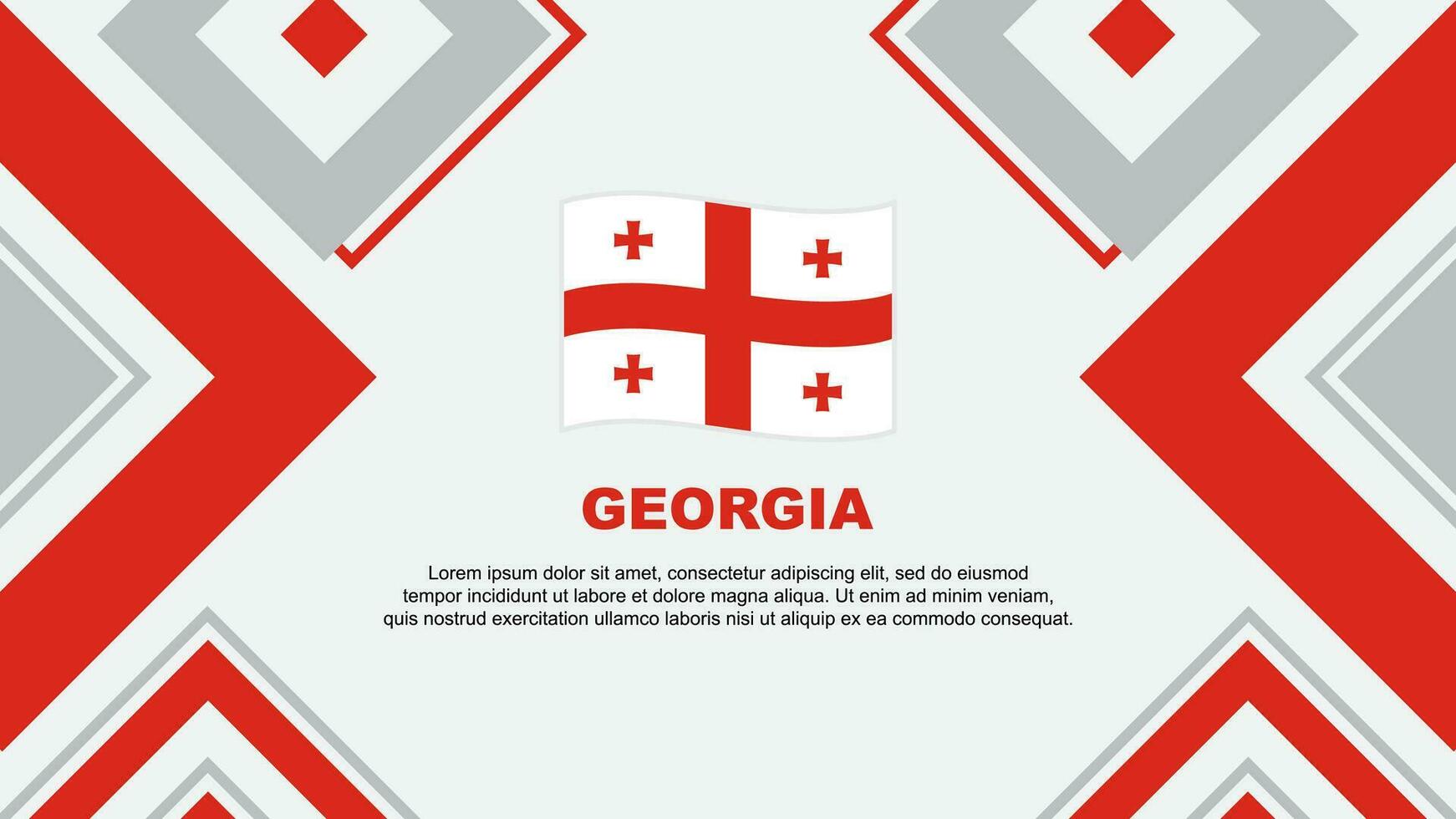 Georgië vlag abstract achtergrond ontwerp sjabloon. Georgië onafhankelijkheid dag banier behang vector illustratie. Georgië onafhankelijkheid dag