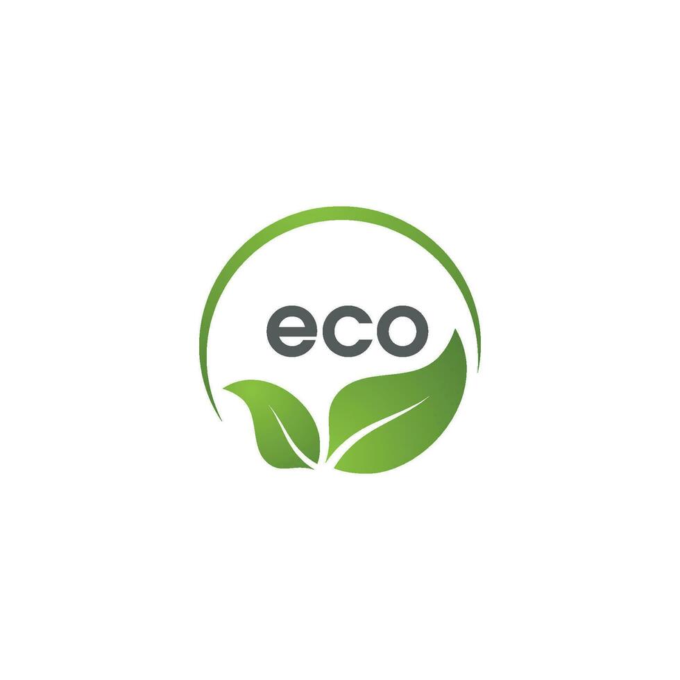 eco van groen boom blad ecologie vector