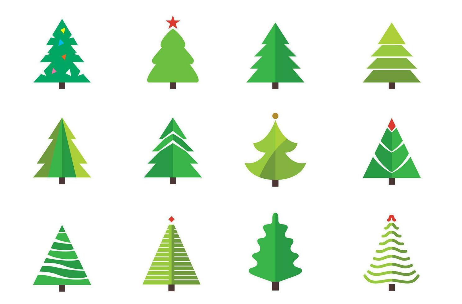 kerstboom set vector