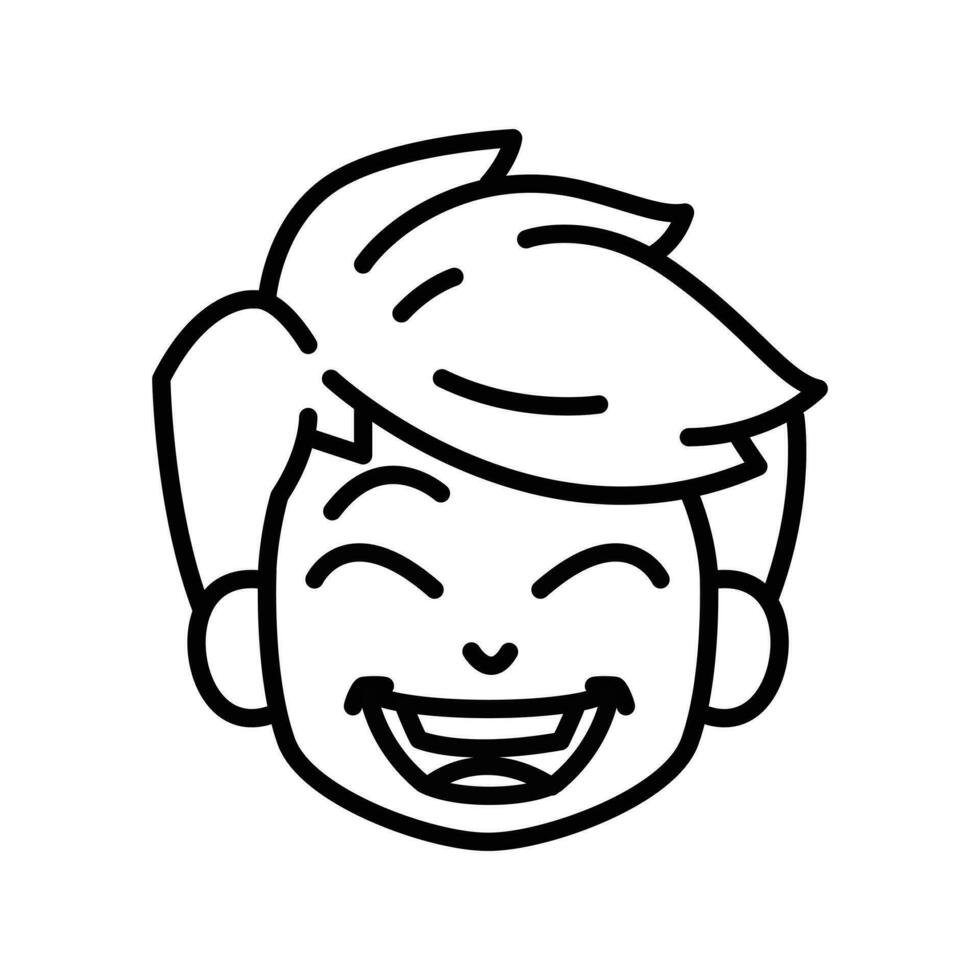 jongen tonen gezicht uitdrukking emoties avatars vector ontwerp karakter