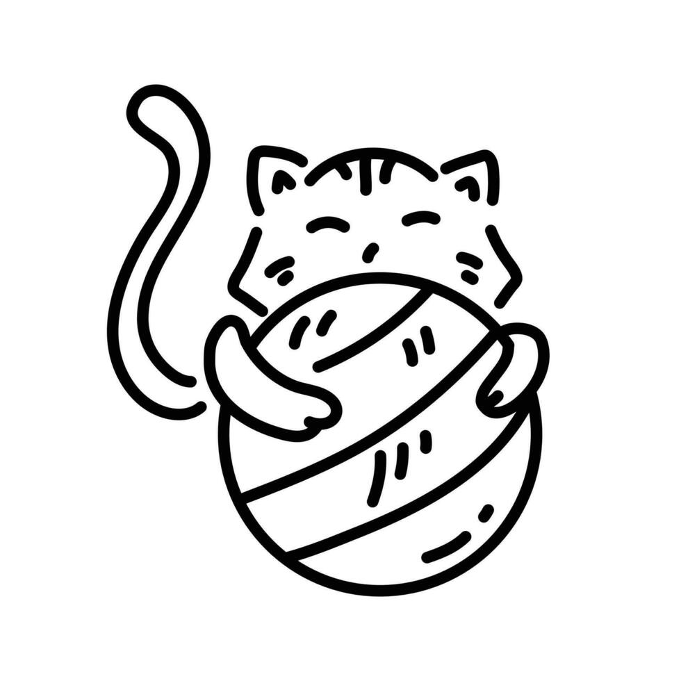 schattig katten activiteiten en uitdrukkingen sticker ontwerp sjabloon vector