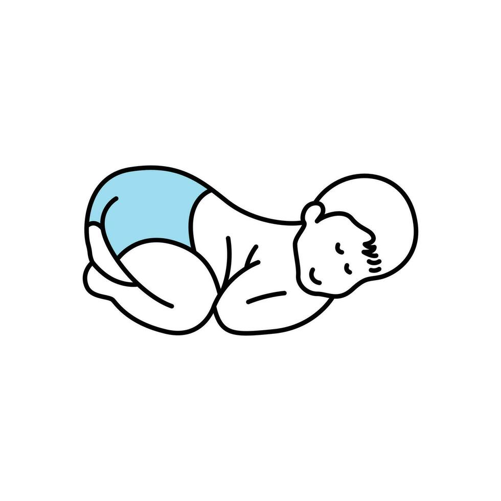 schattig baby slapen vector ontwerp