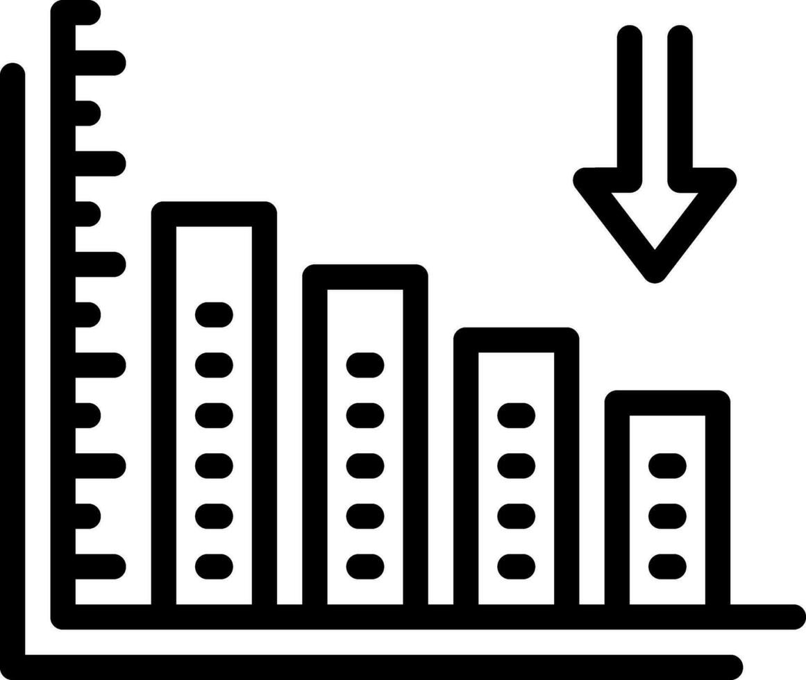 lijn icoon voor afgenomen vector