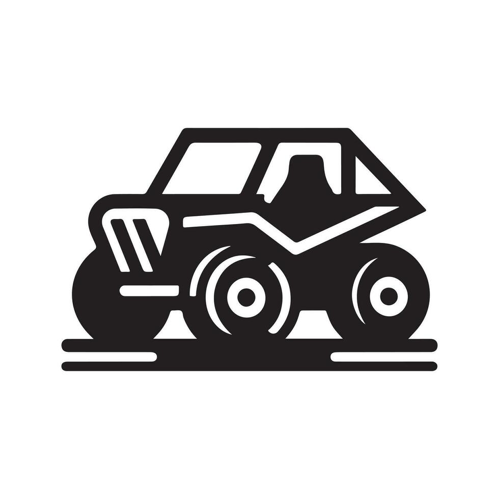 meetkundig monochroom illustratie logo van duin buggy auto vector