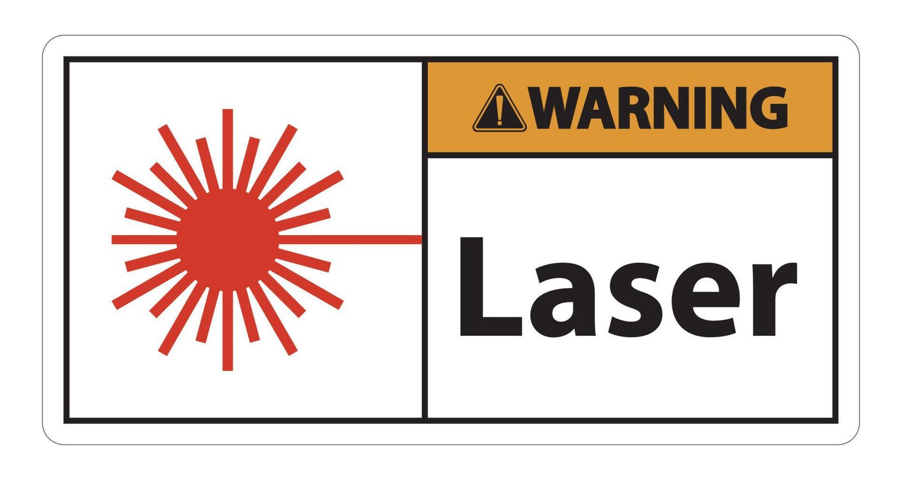 waarschuwing laser symbool teken symbool teken isoleren op transparante achtergrond, vectorillustratie vector