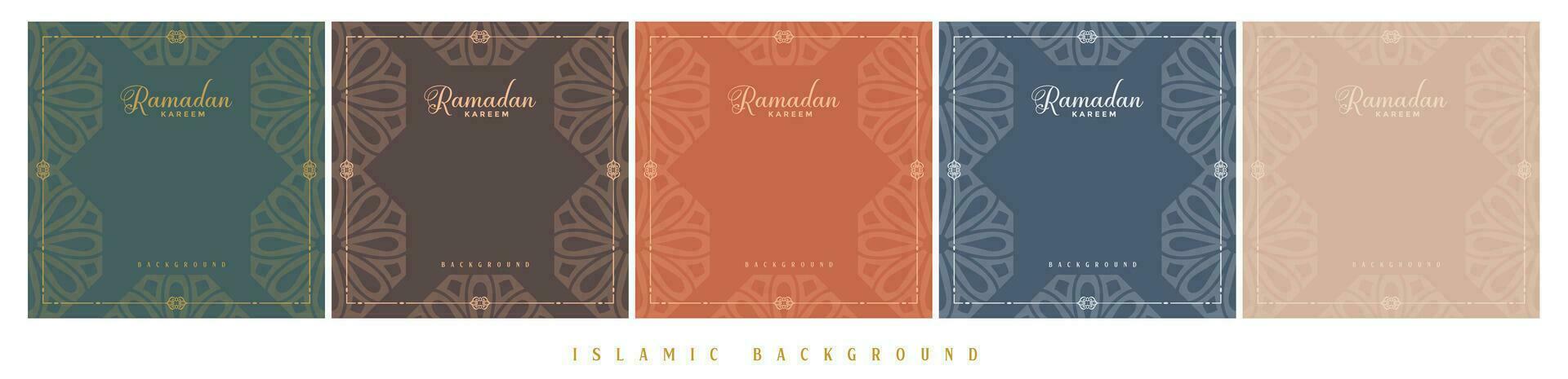 mooi Ramadan kareem traditioneel festival kaart en sociaal media achtergrond vector
