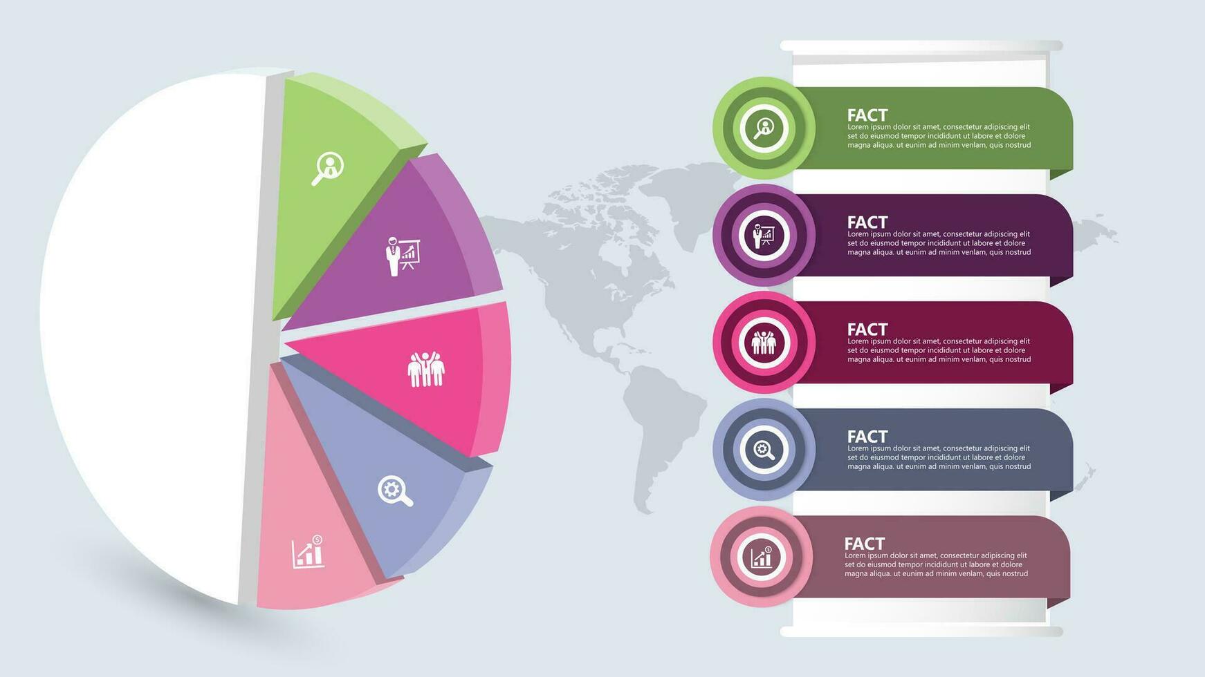 kleurrijk presentatie tabel infographic ontwerp vector