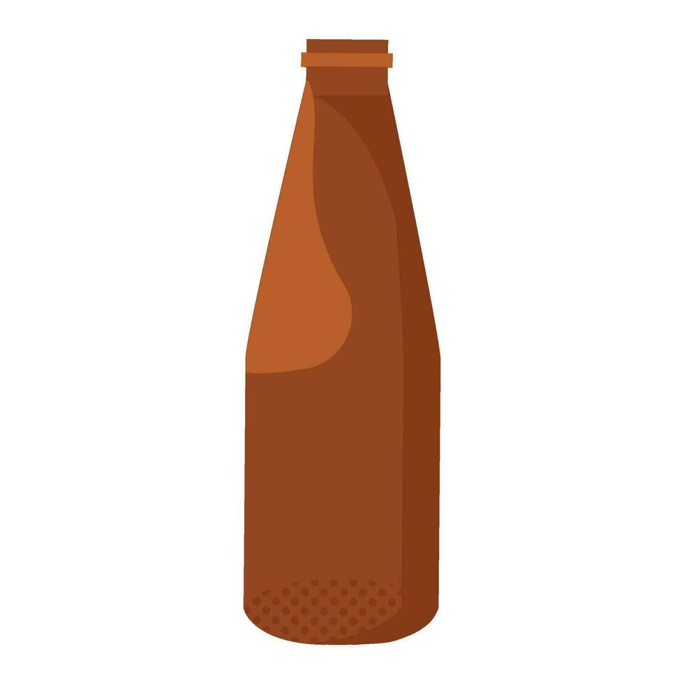 vlak verspilling gebroken bruin glas drinken fles icoon vector