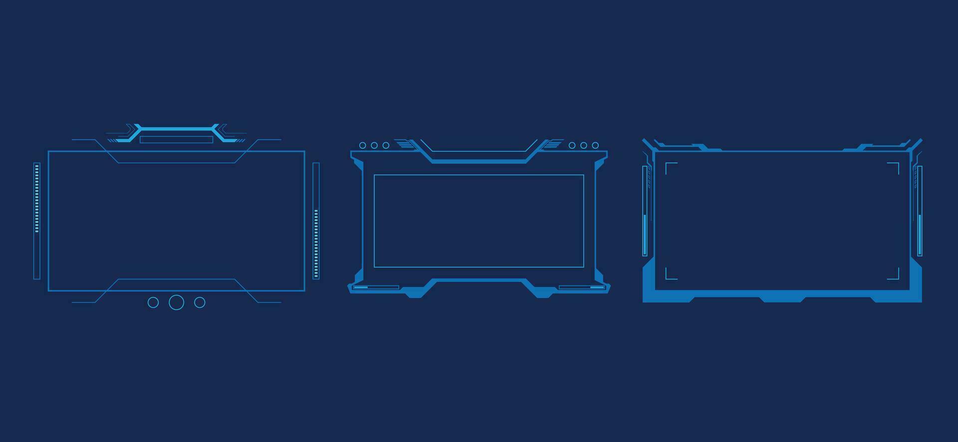 abstract hud ui gui toekomstig futuristisch schermsysteem virtueel ontwerp vector