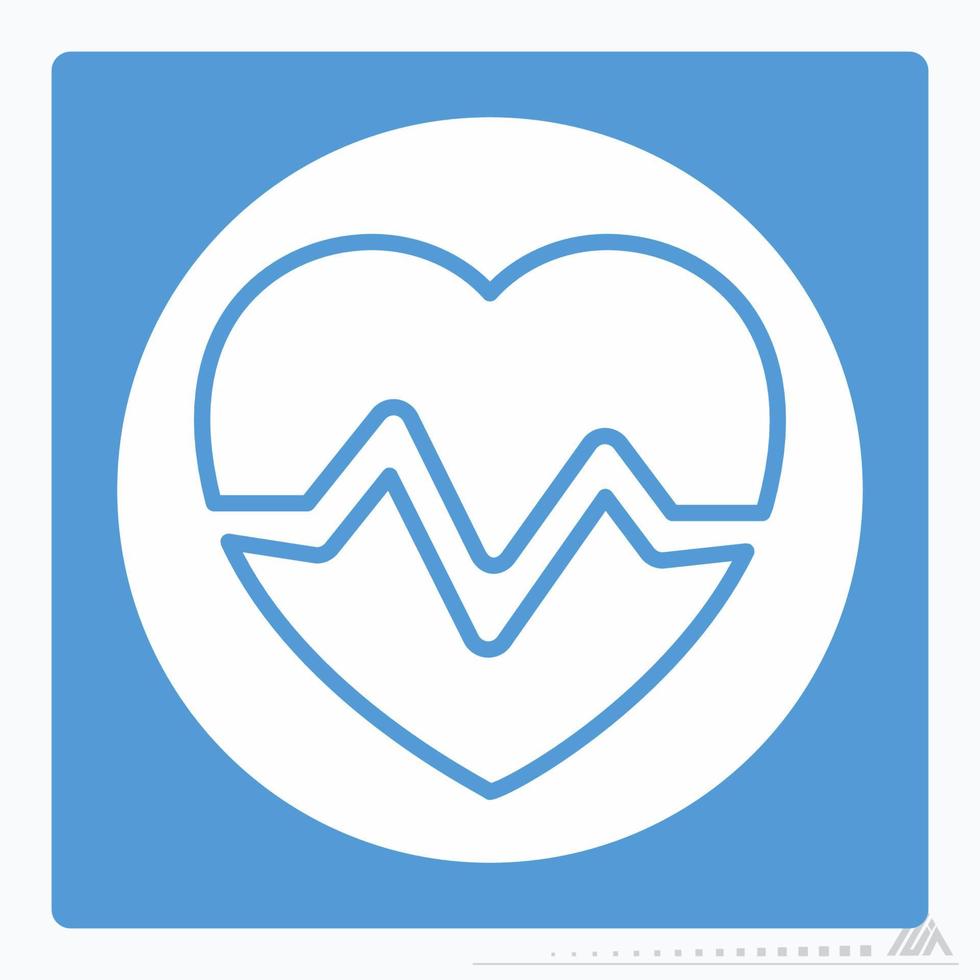pictogram vector van hart - witte maan stijl