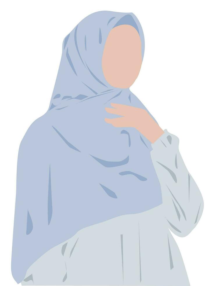 mooi moslim vrouw draagt groot hijab vector