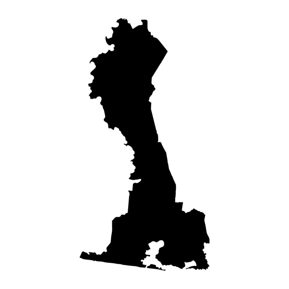 comoe wijk kaart, administratief divisie van ivoor kust. vector illustratie.