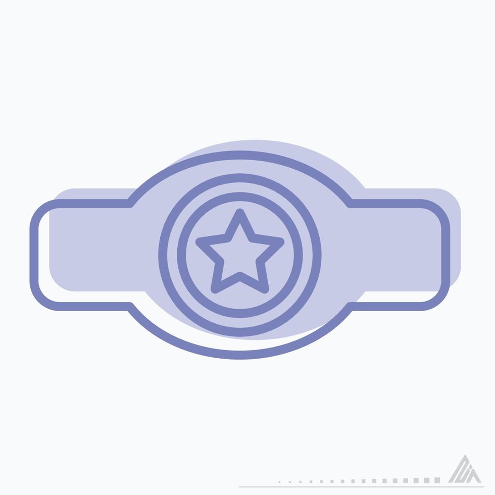 icon boksmedaille - tweekleurige stijl vector