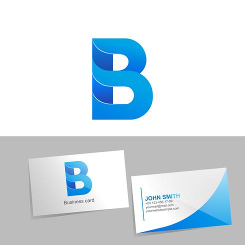 Gradiëntlogo met de letter B van het logo vector