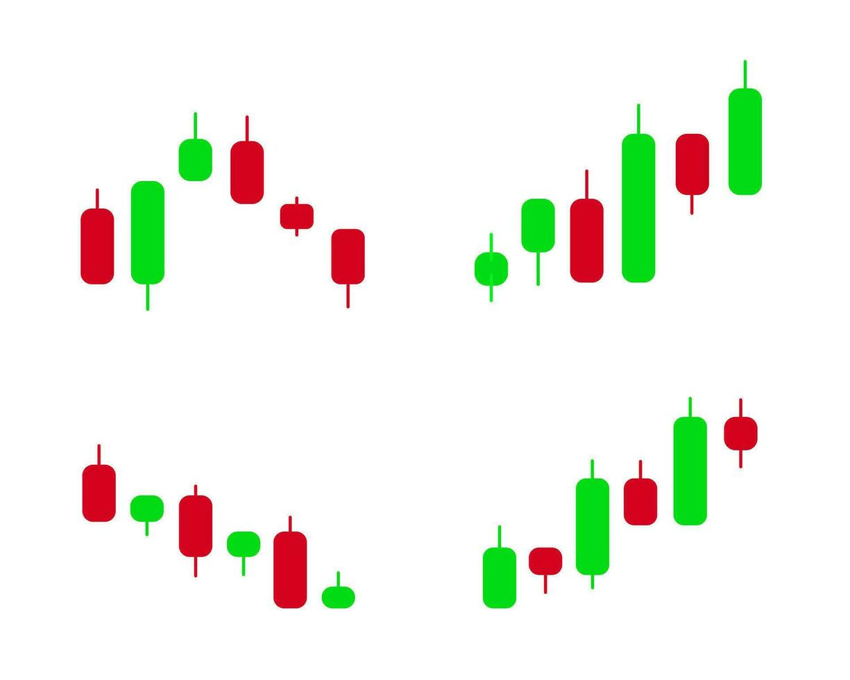 reeks van markt handel kandelaar patronen illustratie vector