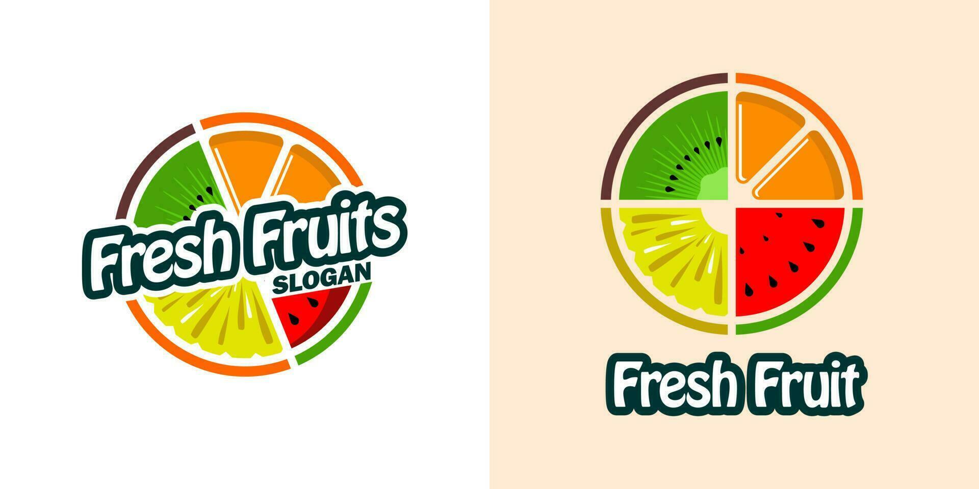 vers fruit logo vector