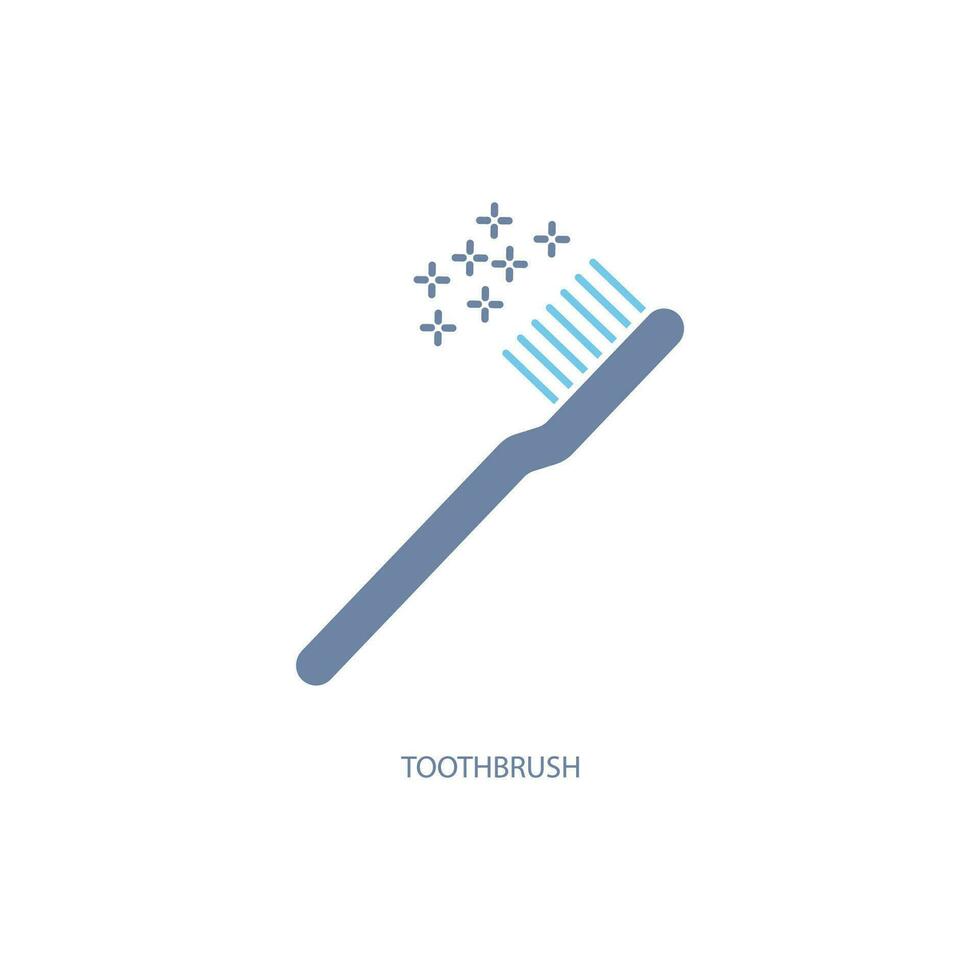 tandenborstel concept lijn icoon. gemakkelijk element illustratie. tandenborstel concept schets symbool ontwerp. vector