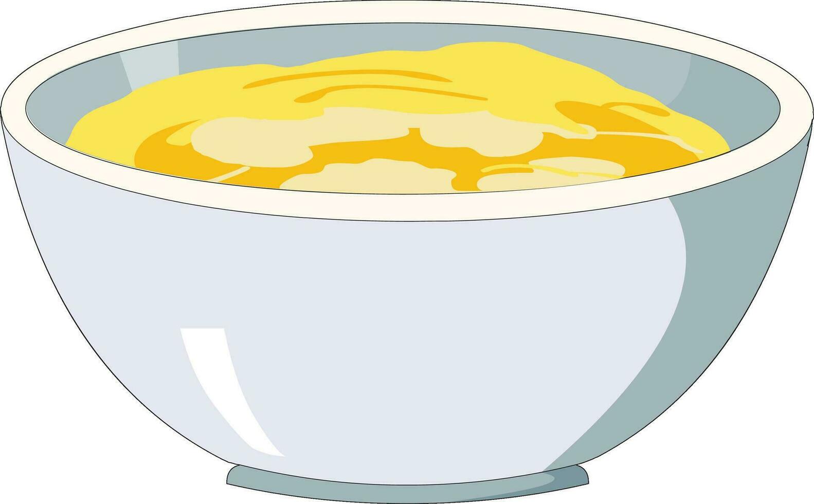 ghee in een kom vector illustratie