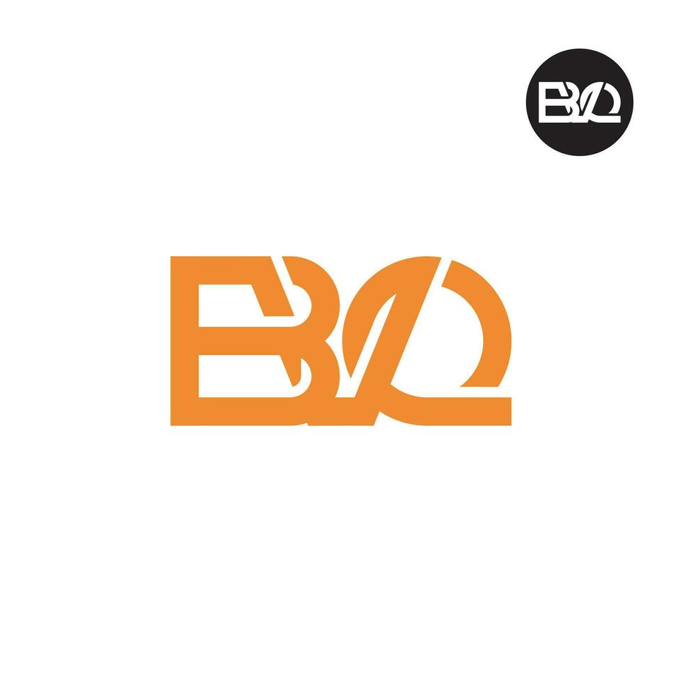 brief bvq monogram logo ontwerp vector