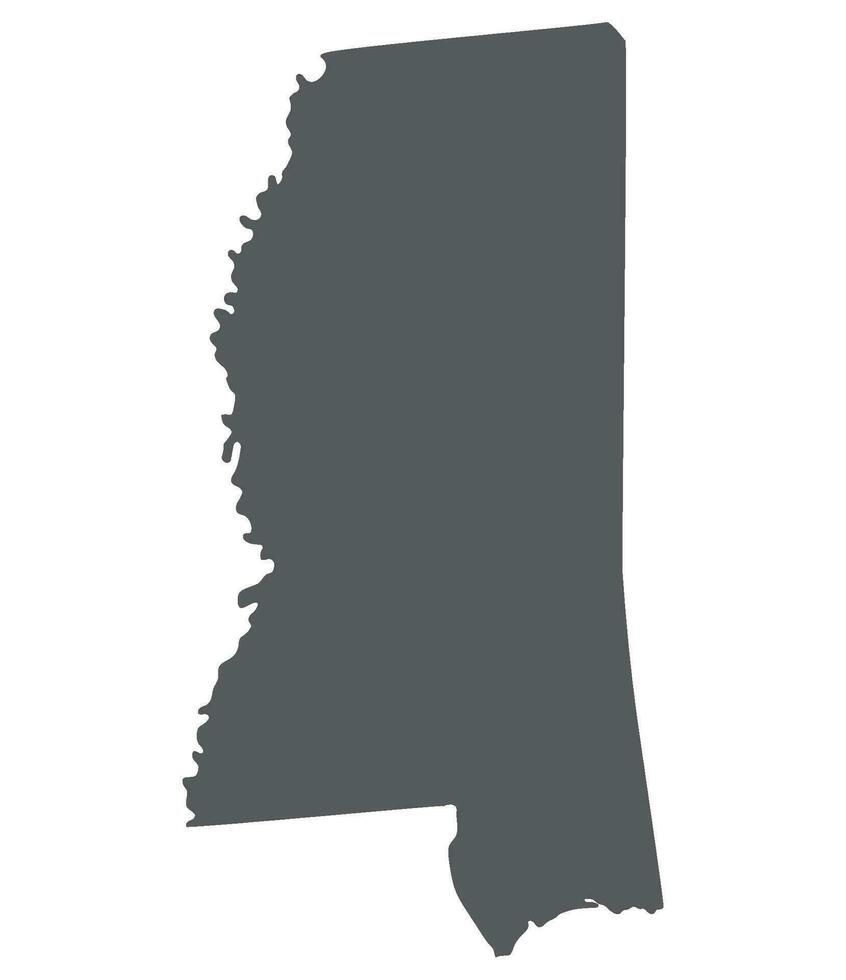Mississippi staat kaart. kaart van de ons staat van Mississippi. vector