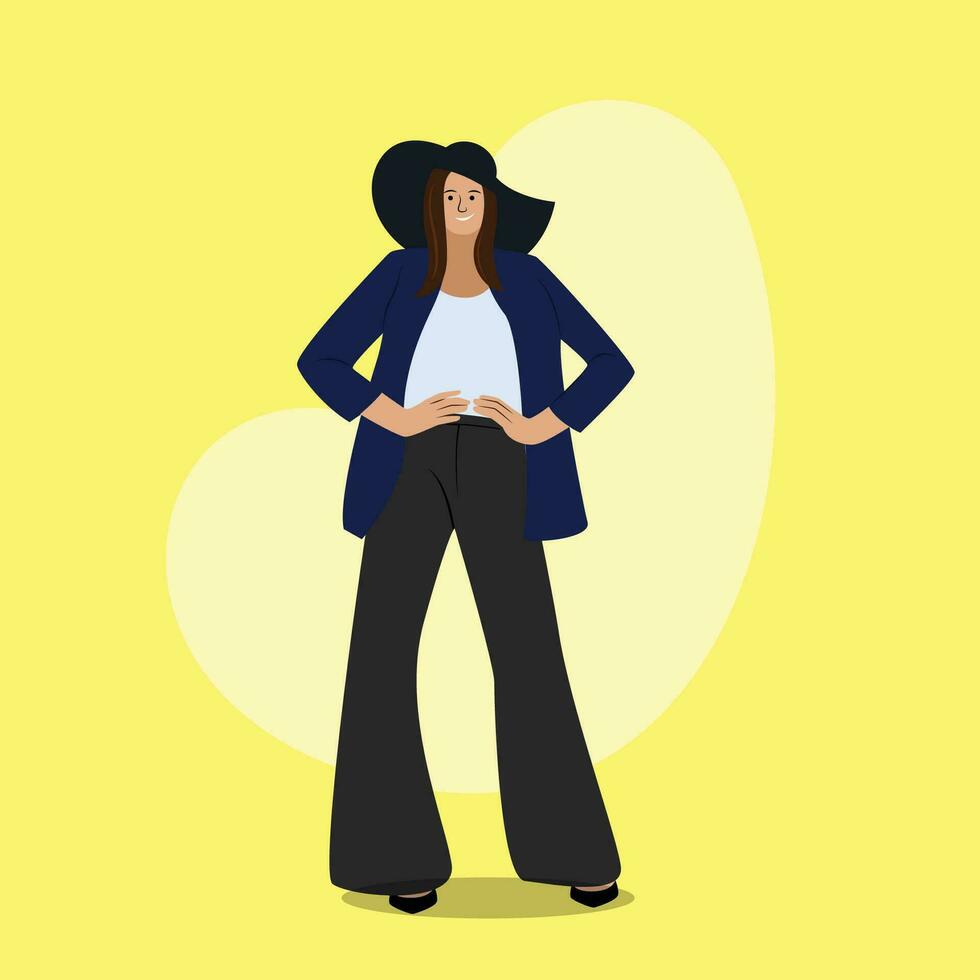 mode model, elegant vrouw model- vector illustratie