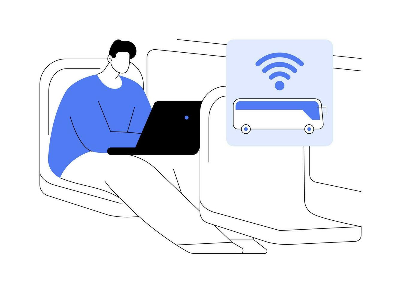 Wifi heet plek abstract concept vector illustratie.