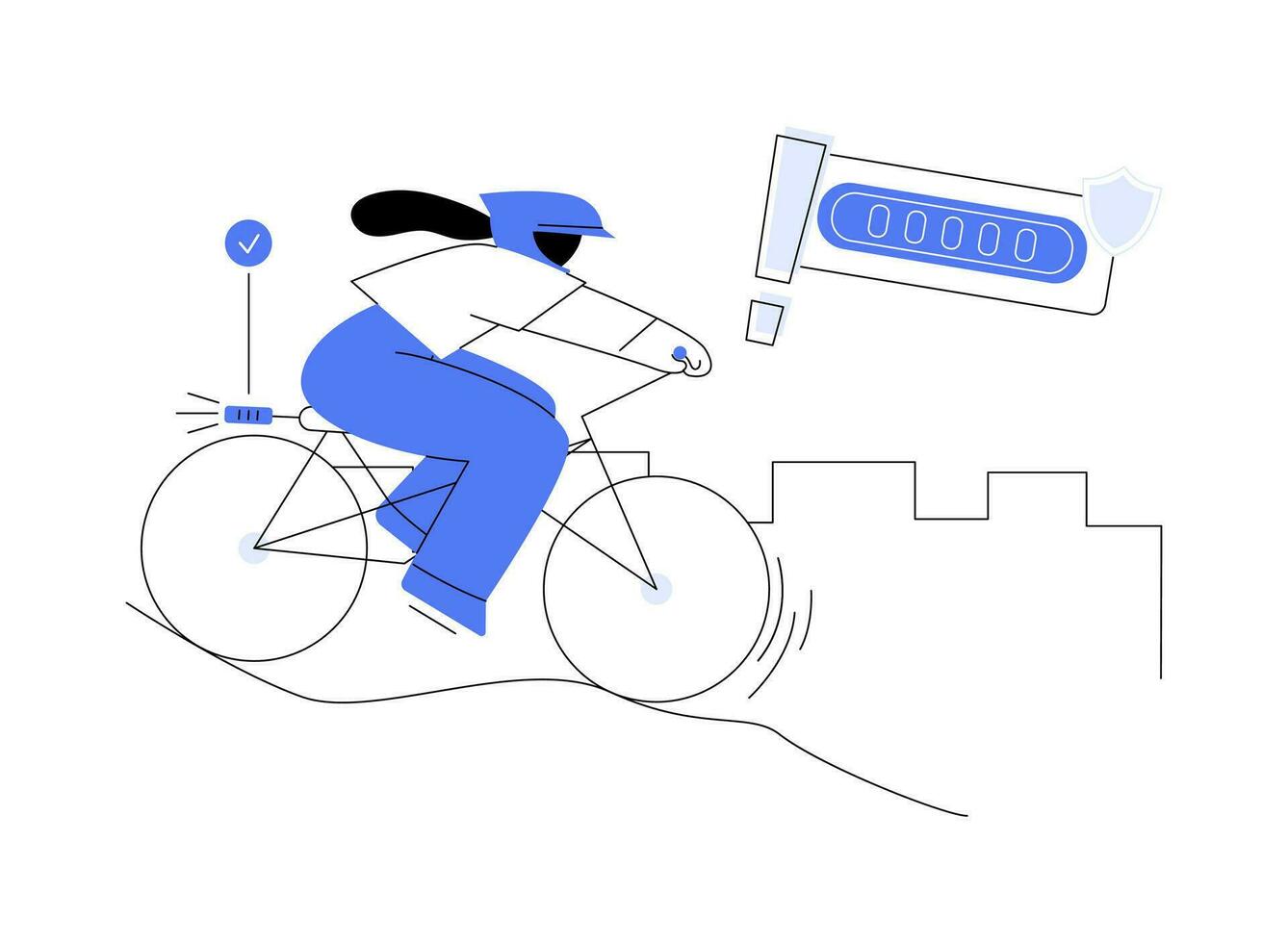 fiets slim rem sensor abstract concept vector illustratie.