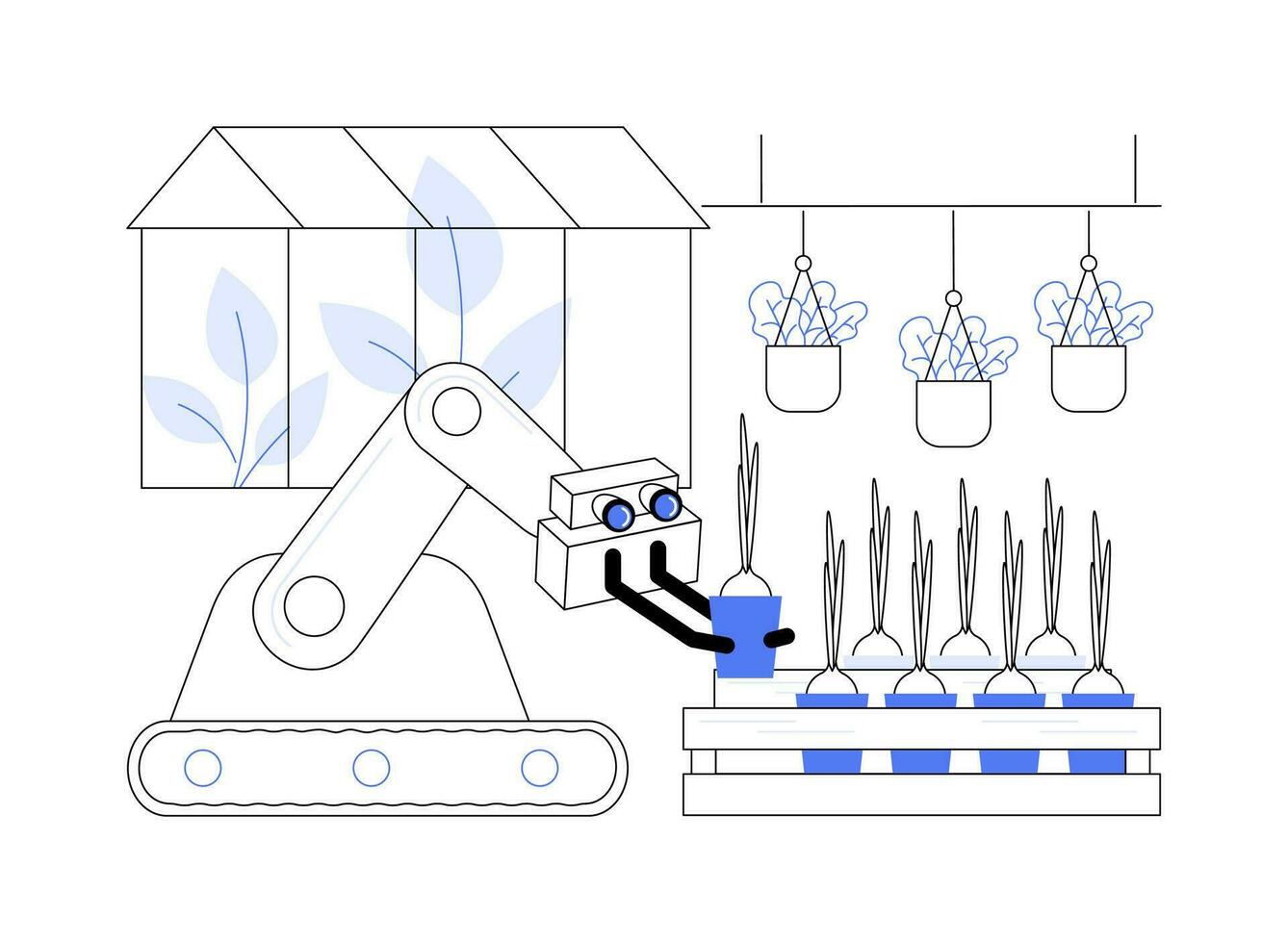 robot kas abstract concept vector illustratie.