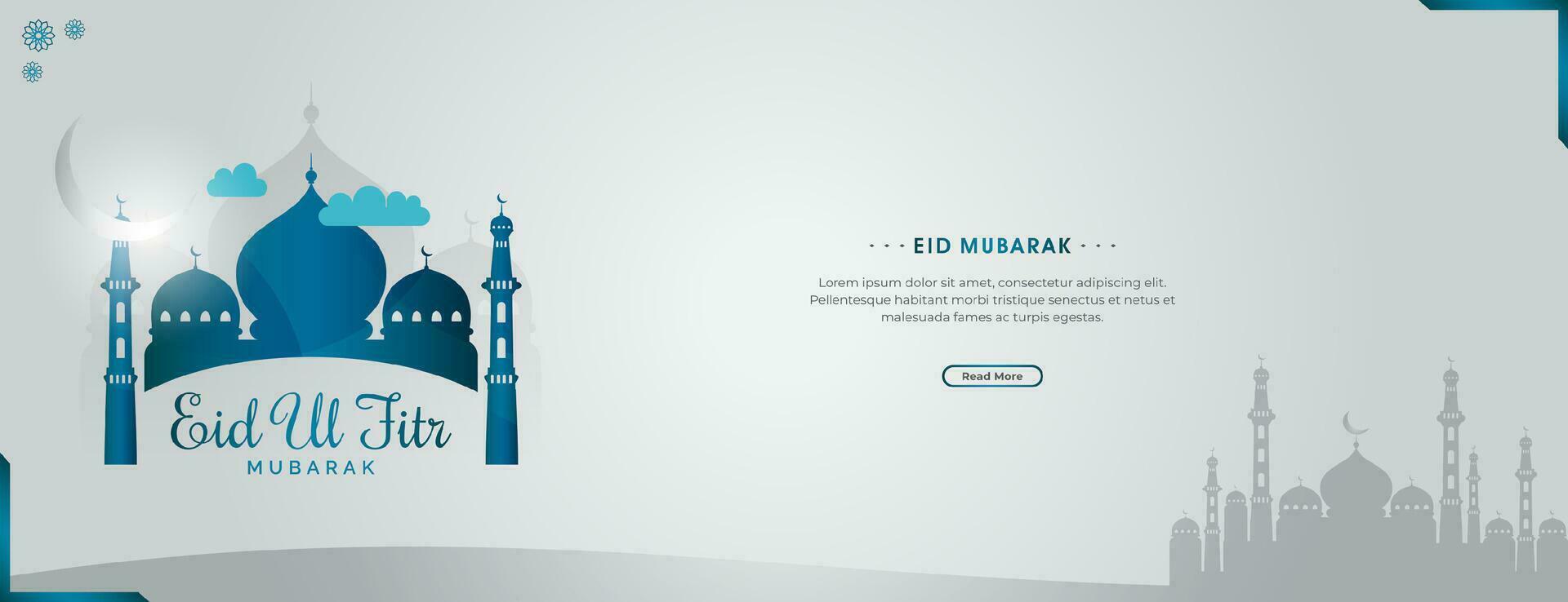 vector eid mubarak met moskee en tekst