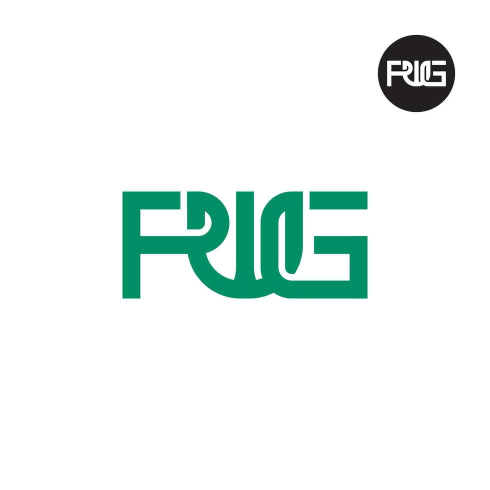 brief pwg monogram logo ontwerp vector